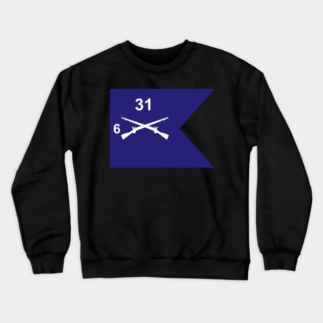 Guidon - 6th Bn 31st Infantry Crewneck Sweatshirt by twix123844